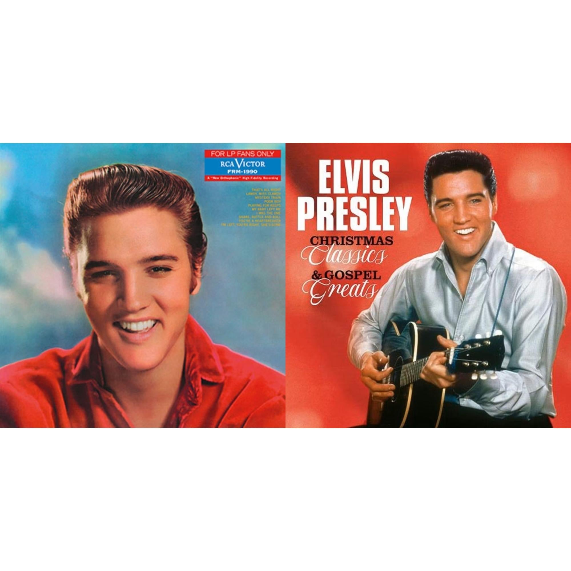 Elvis Presley - Christmas Classics & Gospel Greats (Ams Exclusive) (Snowy White LP Vinyl) & For LP Fans Only (Translucent Blue Vinyl/180G)