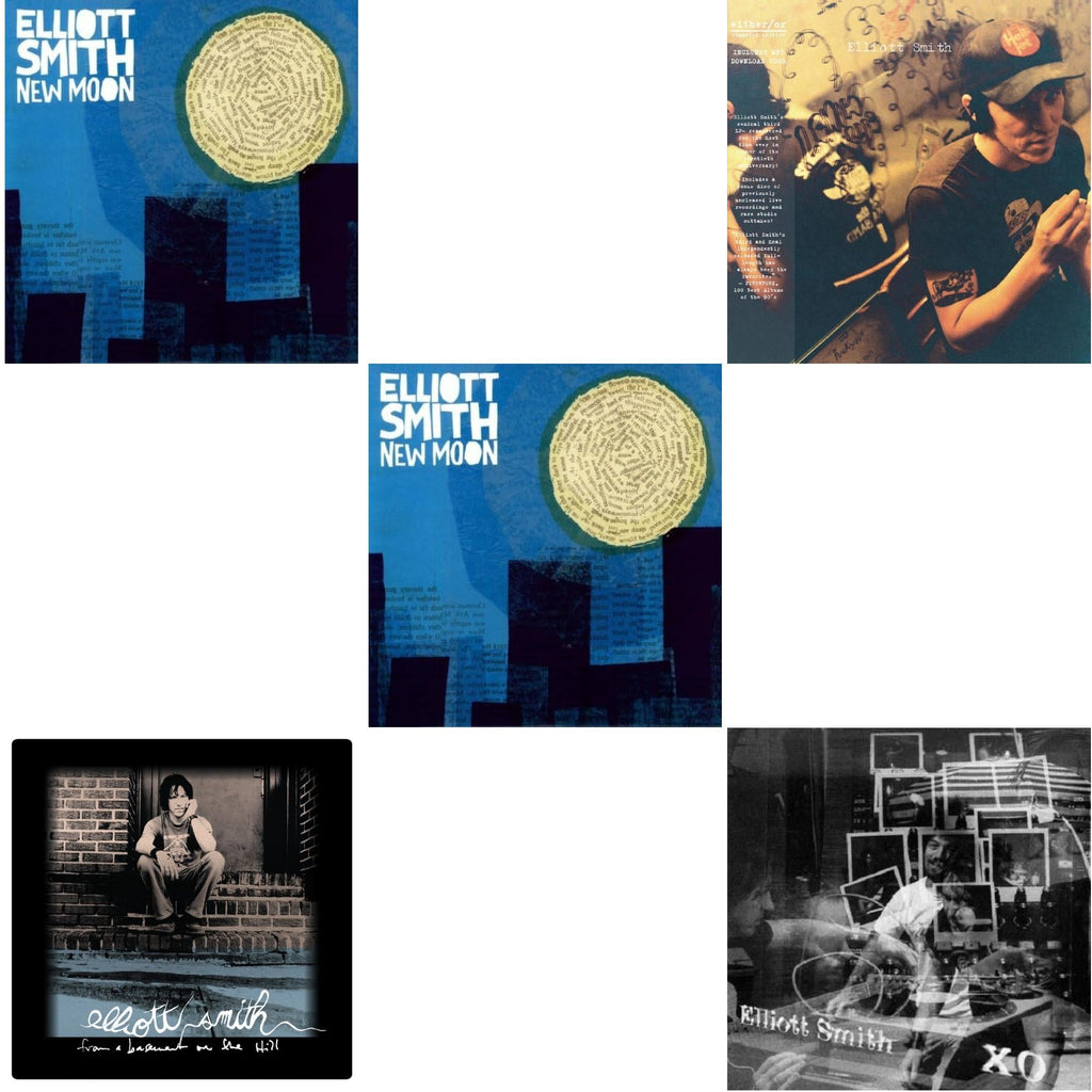 Elliott Smith - New Moon & From A Basement On The Hill (Dl Card/2LP) & New Moon (Metallic Silver Vinyl/2LP) (I) & Either/Or (Dl Card) & Xo