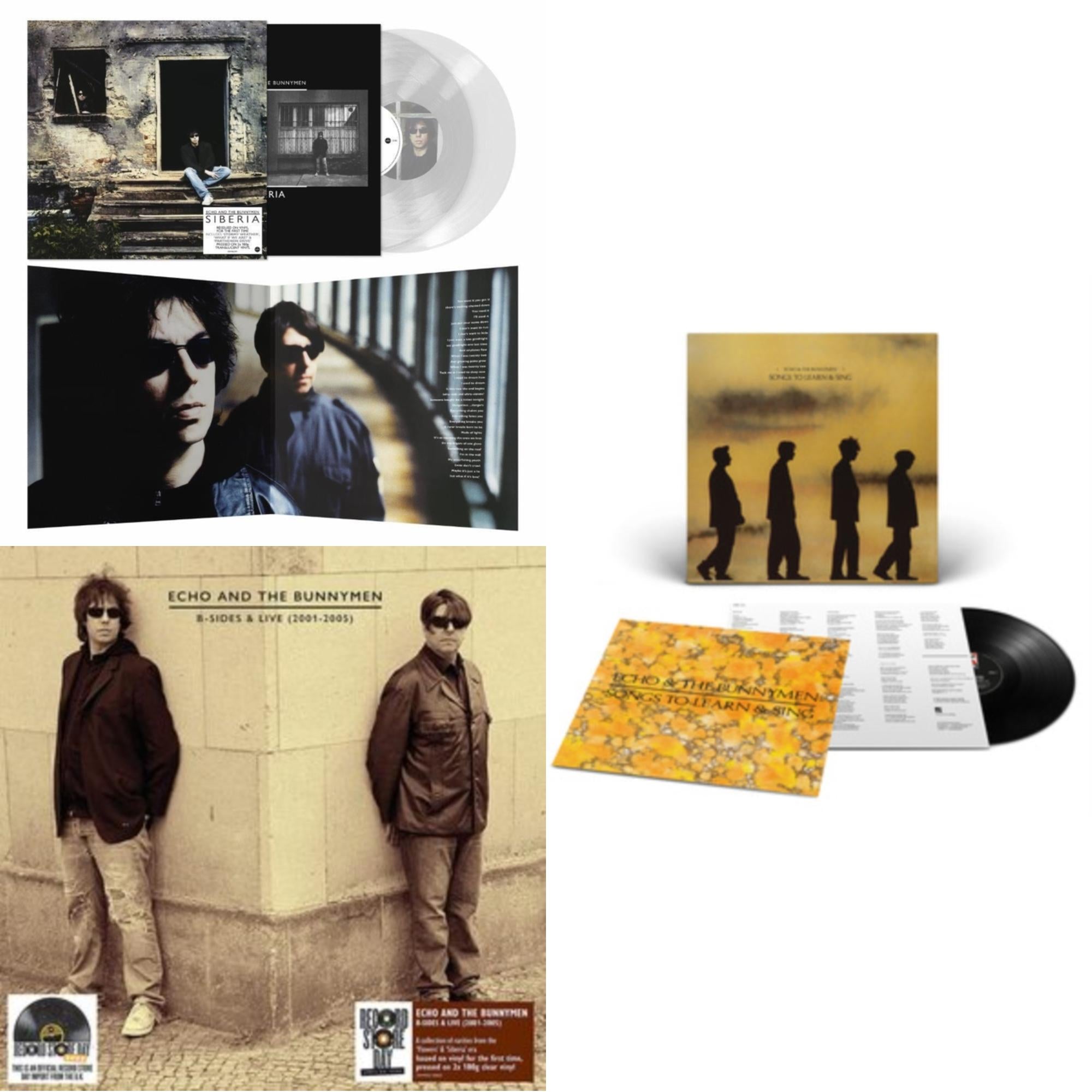 Echo & The Bunnymen - Songs To Learn & Sing (2021) & Siberia (2LP/Translucent Vinyl/180G/Import) & B-Sides & Live (2001 - 2005) (180G/Clear LP Vinyl)
