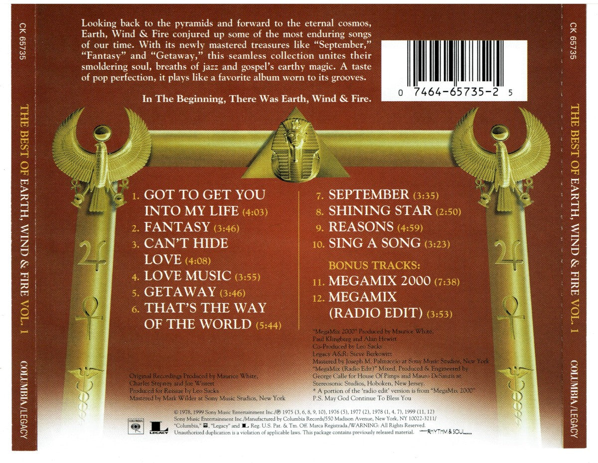 Earth, Wind & Fire – Best Of: Volume 1 Music CD