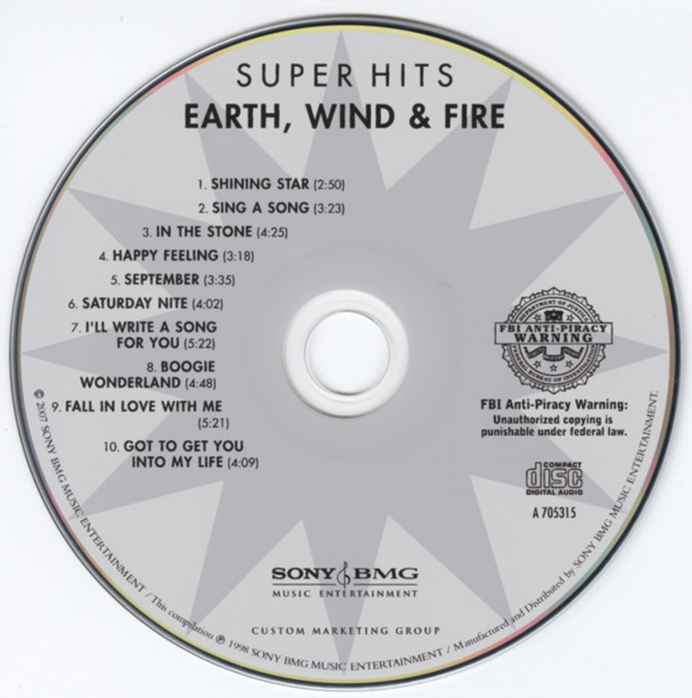 Earth, Wind & Fire – Super Hits Music CD