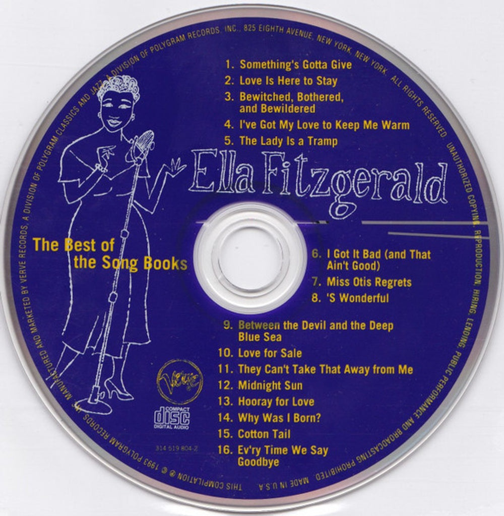 Ella Fitzgerald – Best of Song Book Sessions Music CD