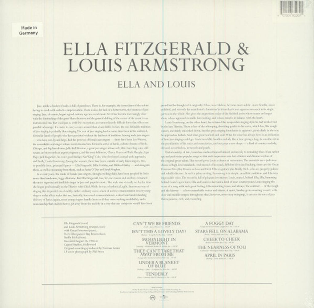 Ella Fitzgerald & Louis Armstrong – Ella & Louis (LP Vinyl) Vinyl Record