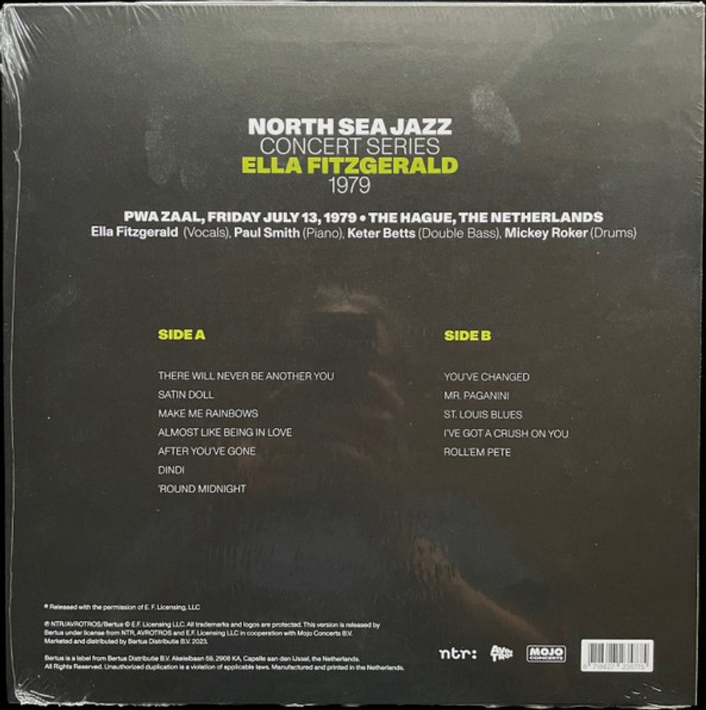 Ella Fitzgerald – North Sea Jazz Concert Series, 1979 (LP Vinyl) Vinyl Record