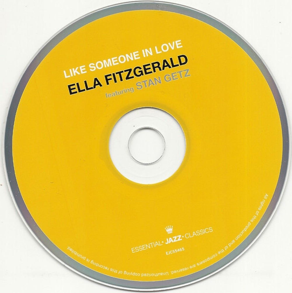 Ella Fitzgerald & Stan Getz – Like Someone In Love Music CD