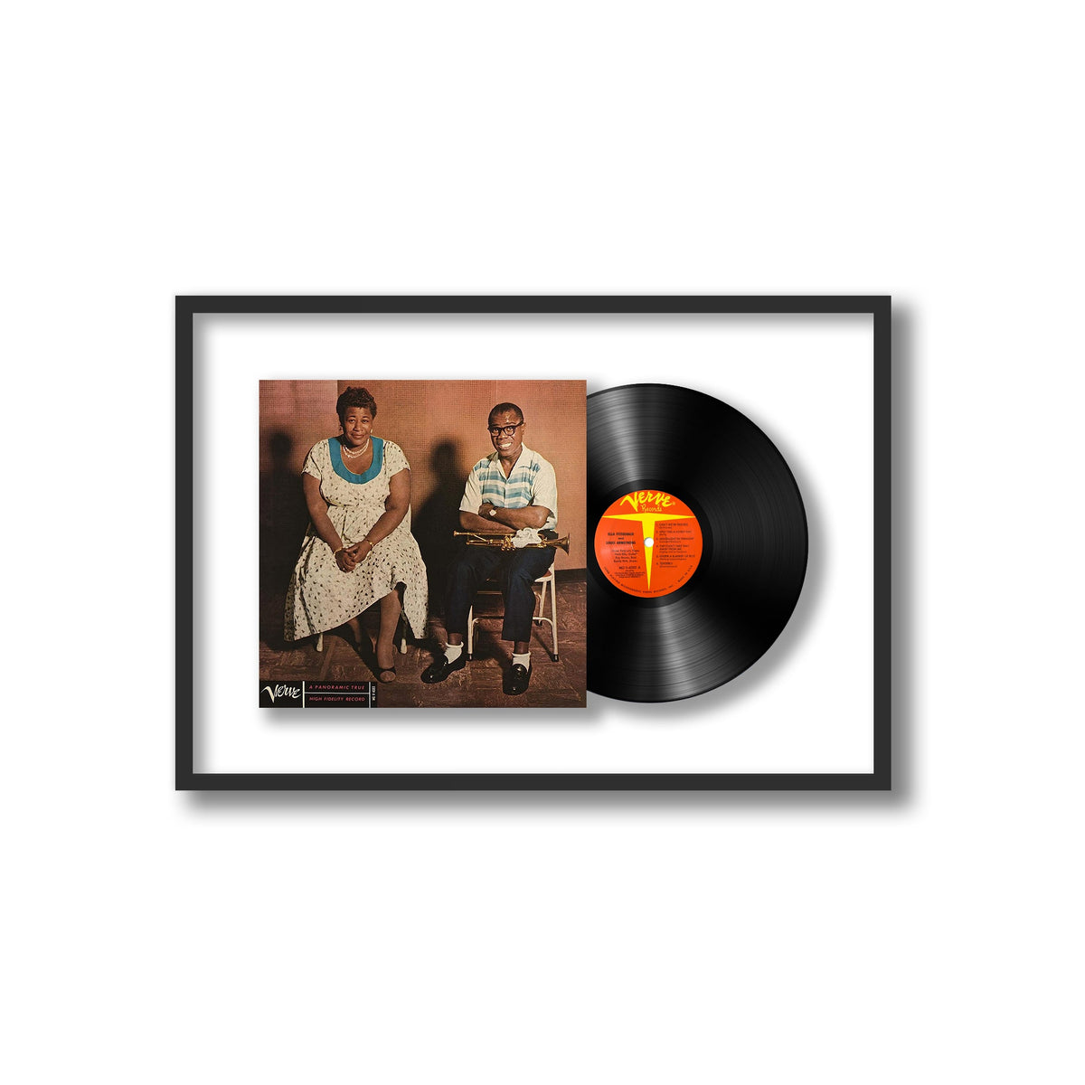 Ella Fitzgerald and Louis Armstrong - Ella & Louis - Framed Vinyl Record