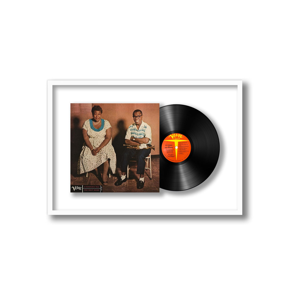 Ella Fitzgerald and Louis Armstrong - Ella & Louis - Framed Vinyl Record