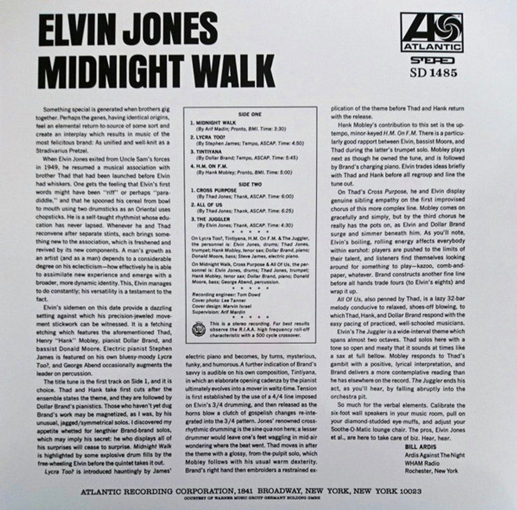 Elvin Jones – Midnight Walk (LP Vinyl) Vinyl Record