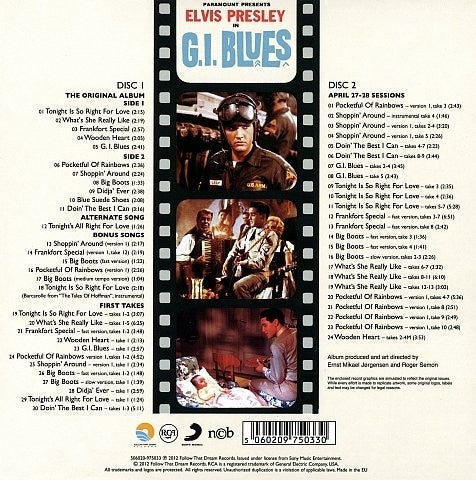 Elvis Presley – G.I. Blues Music CD