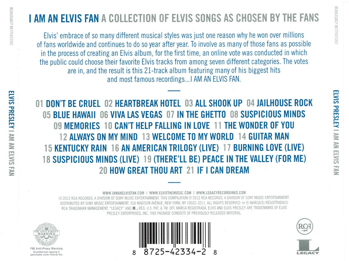 Elvis Presley – I Am An Elvis Fan Music CD