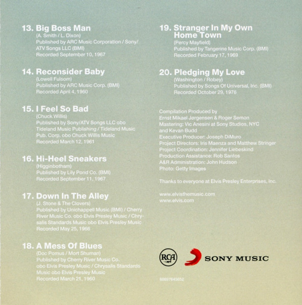 Elvis Presley – R&B Music CD