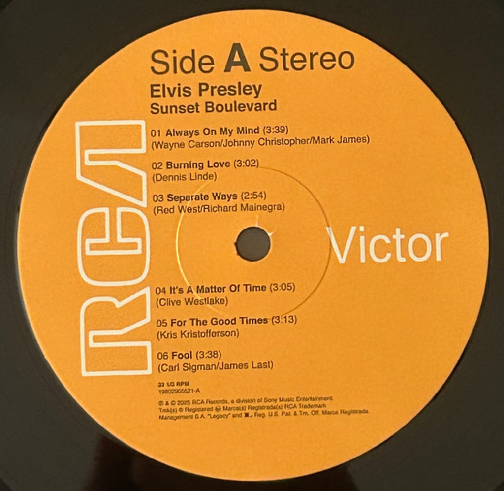 Elvis Presley – Sunset Boulevard (2-LP Vinyl) Vinyl Record