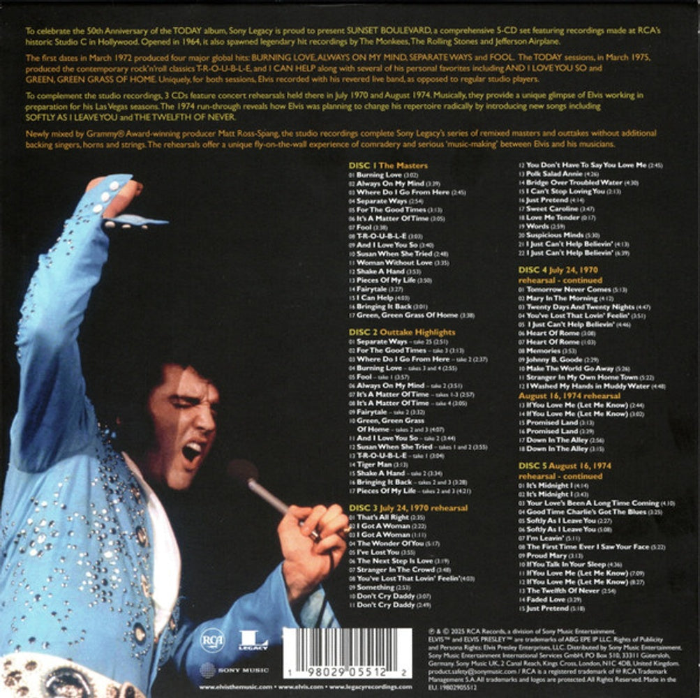 Elvis Presley – Sunset Boulevard (5-CD) Music CD
