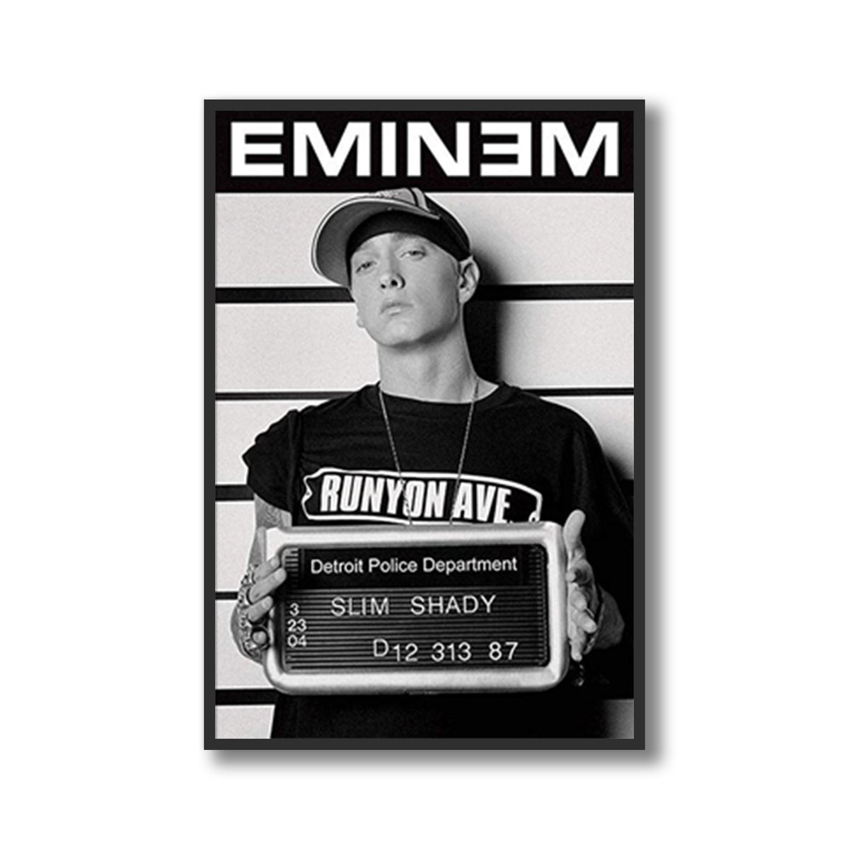 Slim Shady Mug Shot Framed Poster