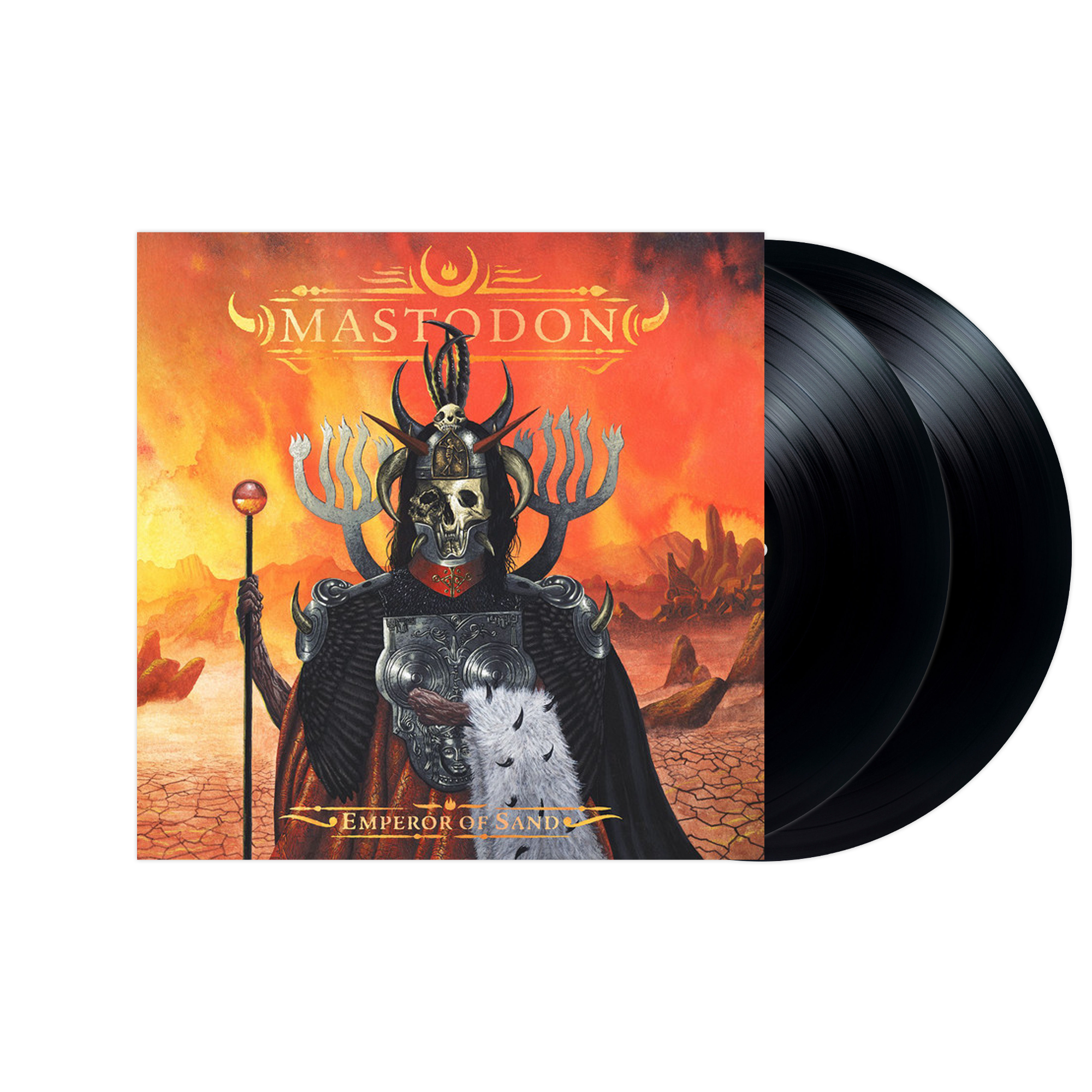 Mastodon - Emperor of Sand 2-LP (Black Vinyl) + Signed 12" x 12" Paul Romano Print Vinyl Record