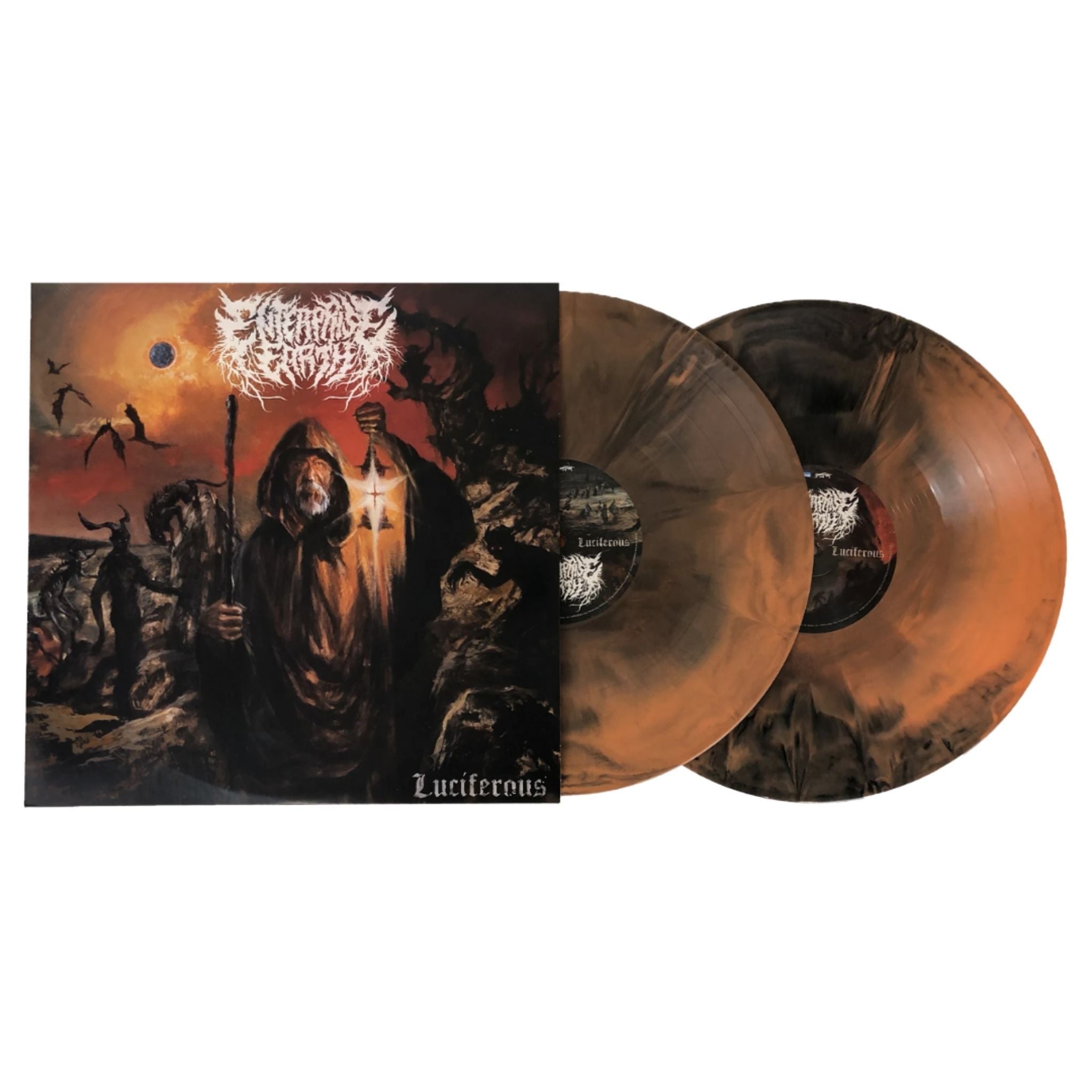 Enterprise Earth - "Luciferous" Orange and Black Galaxy LP Vinyl Record
