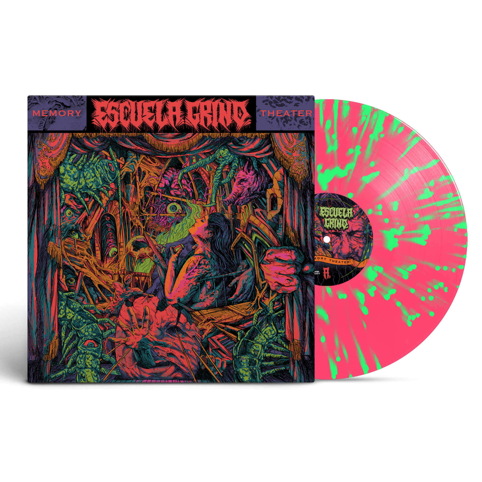 Escuela Grind Memory Theater - Hot Pink Splatter Vinyl LP Vinyl Record