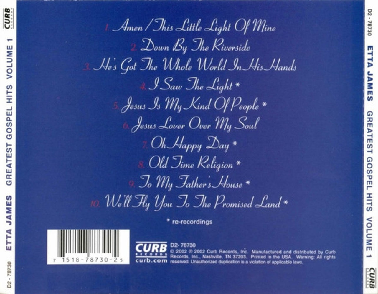 Etta James – Greatest Gospel Hits, Vol. 1 Music CD