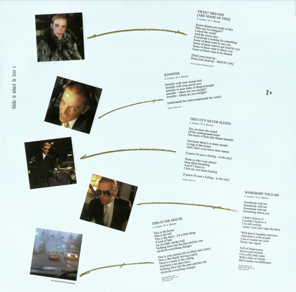 Eurythmics – Sweet Dreams (Are Made Of This) (LP Vinyl) Vinyl Record