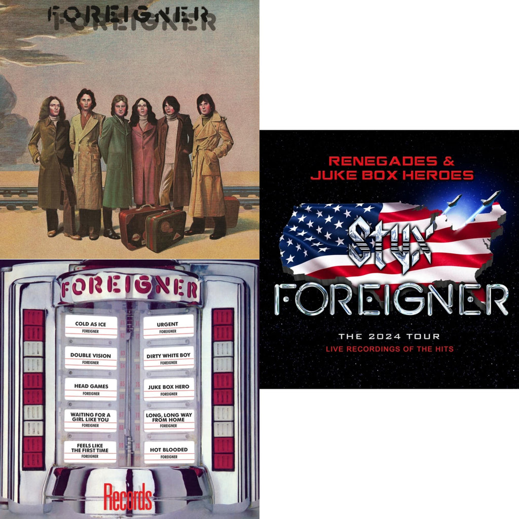 Foreigner - Records & Foreigner (Crystal Clear Diamond LP Vinyl) (Rocktober) (Atl75) & Renegades & Juke Box Heroes
