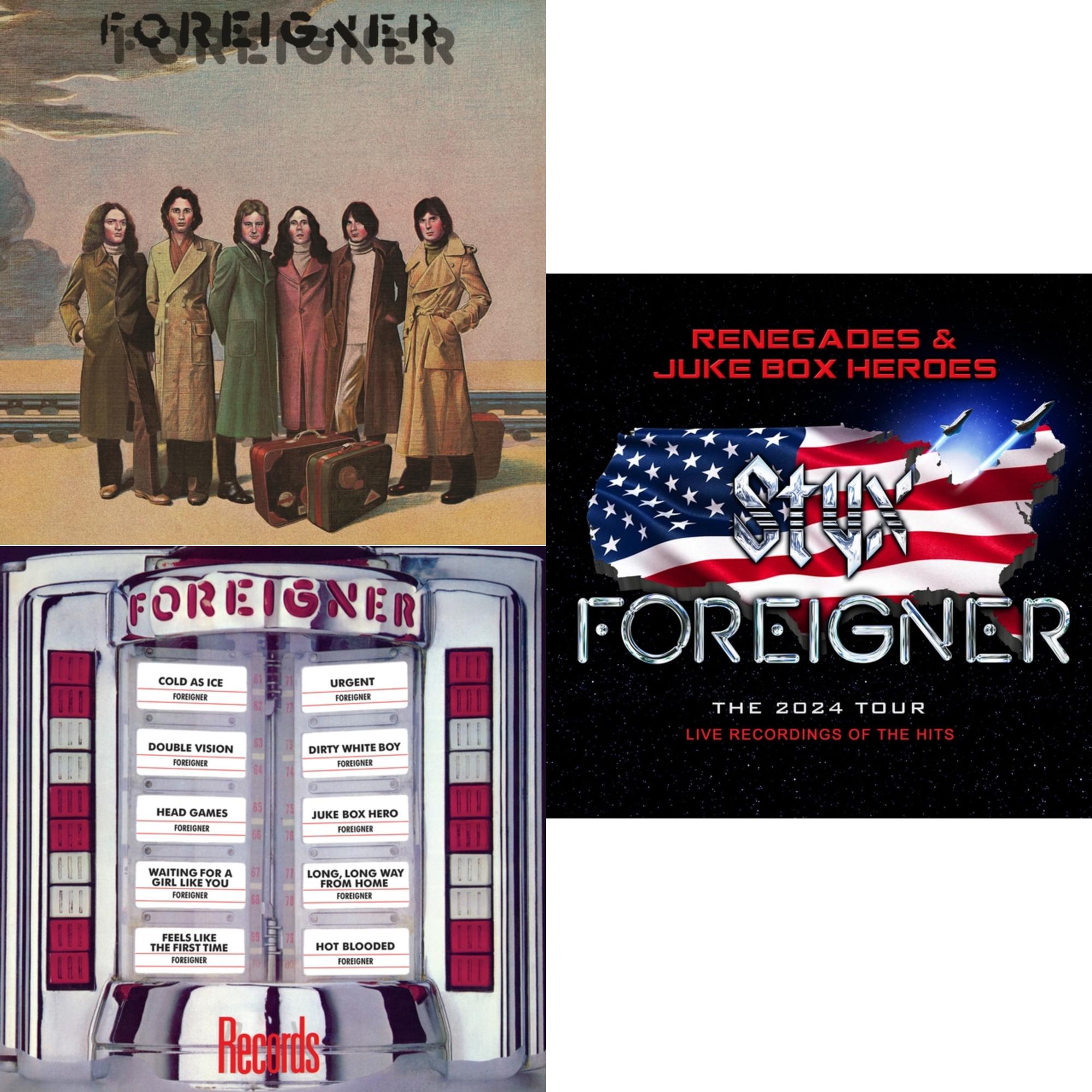Foreigner - Records & Foreigner (Crystal Clear Diamond LP Vinyl) (Rocktober) (Atl75) & Renegades & Juke Box Heroes