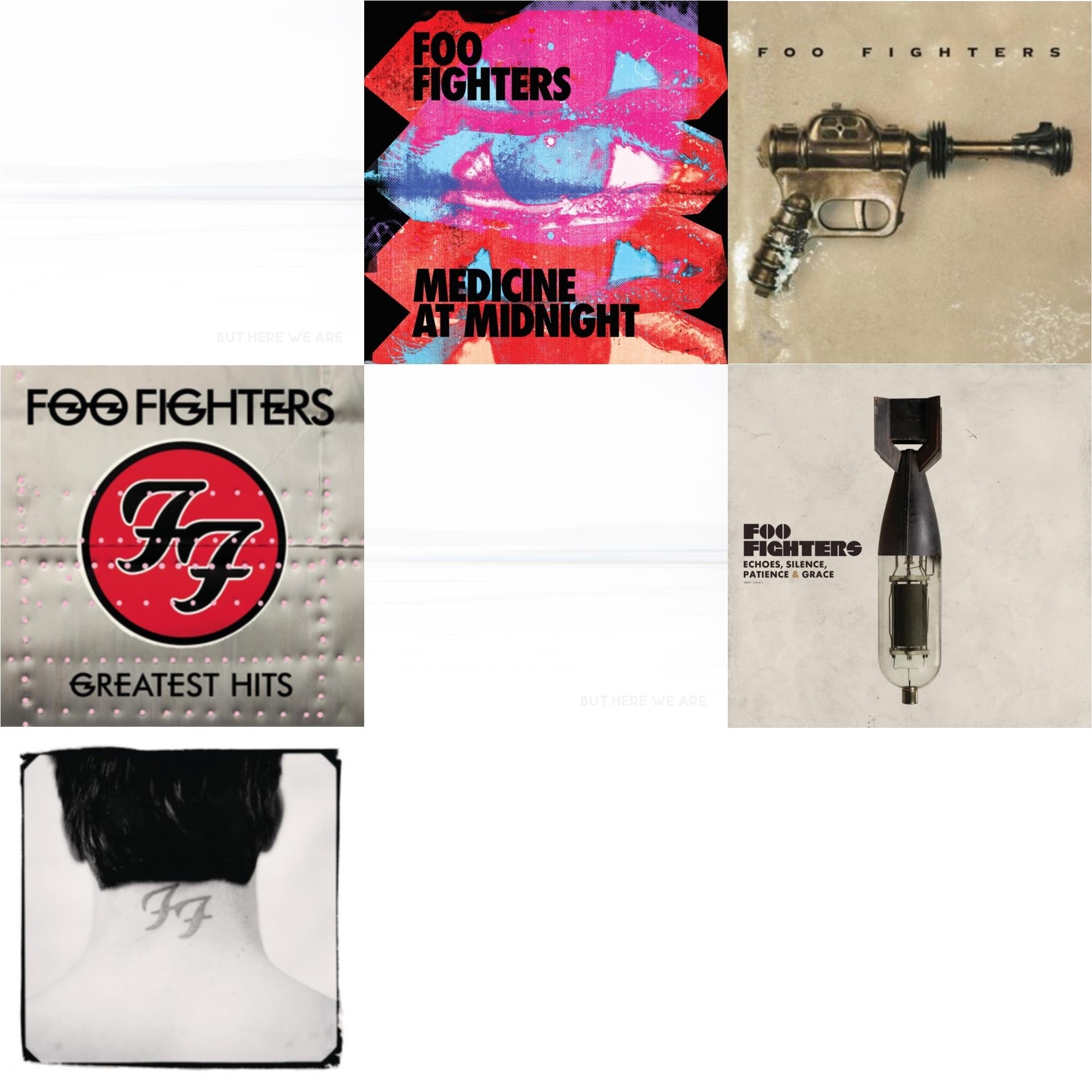 Medicine At Midnight (140G) & But Here We Are (White LP Vinyl) & But Here We Are & Echoes Silence Patience & Grace & Greatest Hits (2LP/Dl Card/Gatefold) & Foo Fighters (Dl Card) & There Is Nothing Left To Lose (2LP/Dl Card)