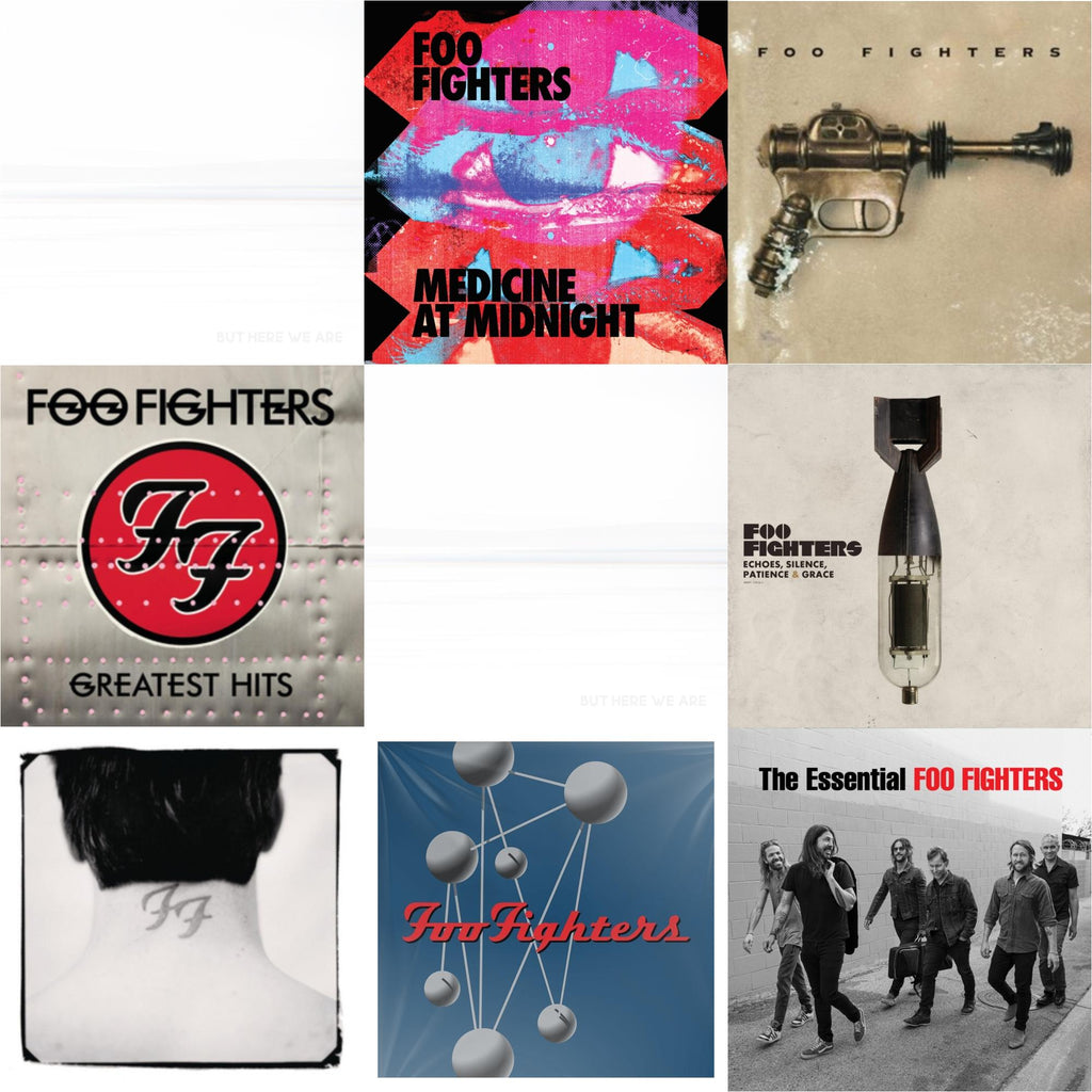 Foo Fighters - Medicine At Midnight (140G) & Essential Foo Fighters & But Here We Are (White LP Vinyl) & But Here We Are & Echoes Silence Patience & Grace & Greatest Hits (2LP/Dl Card/Gatefold) & Foo Fighters (Dl Card) & Colour & The Shape (2LP/Dl