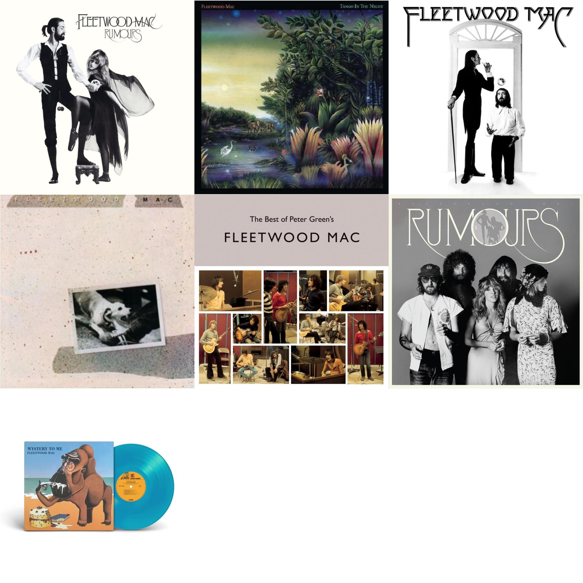Fleetwood Mac - Rumours & Tango In The Night & Fleetwood Mac & Tusk (2LP) & Best Of Peter Green's Fleetwood Mac (2LP/140G) & Rumours Live (2LP) & Mystery To Me (Ocean-Blue LP Vinyl) (Rocktober)