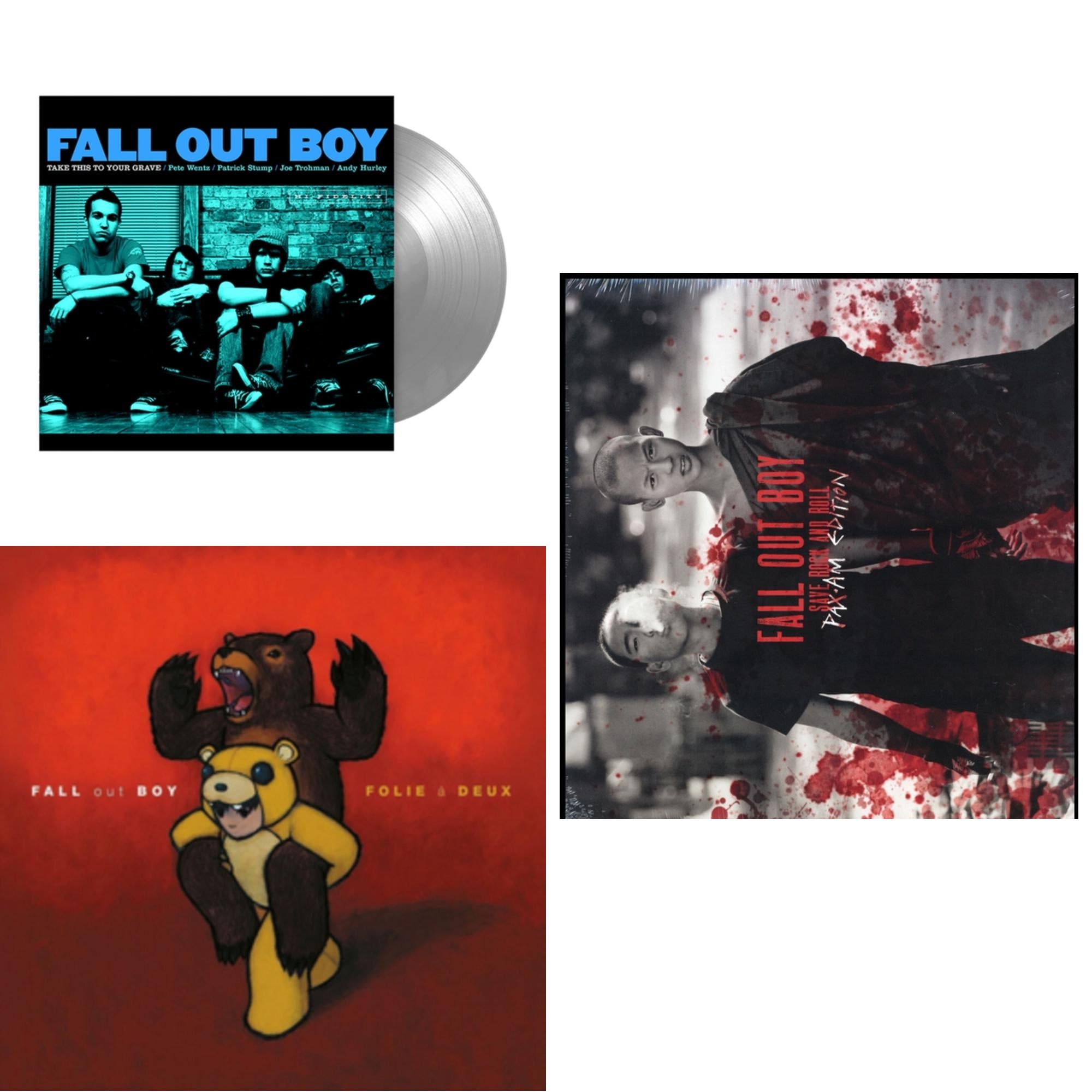 Fall Out Boy - Take This To Your Grave (Fbr 25Th Anniversary Edition/Silver LP Vinyl) & Folie A Deux & Save Rock & Roll (2 LP)(Pax/Am Edition)