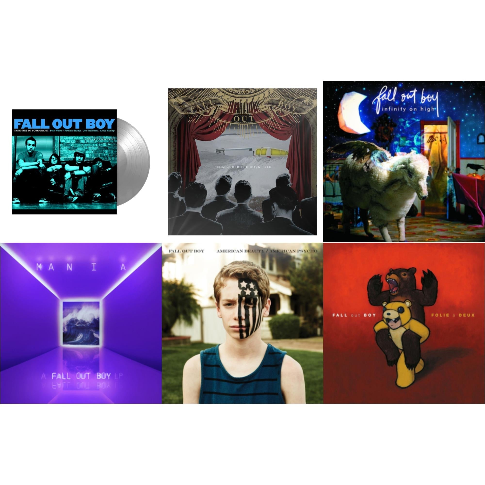 Fall Out Boy - Take This To Your Grave (Fbr 25Th Anniversary Edition/Silver LP Vinyl) & Folie A Deux & American Beauty / American Psycho & From Under The Cork Tree & Infinity On High & M A N I  A (LP)