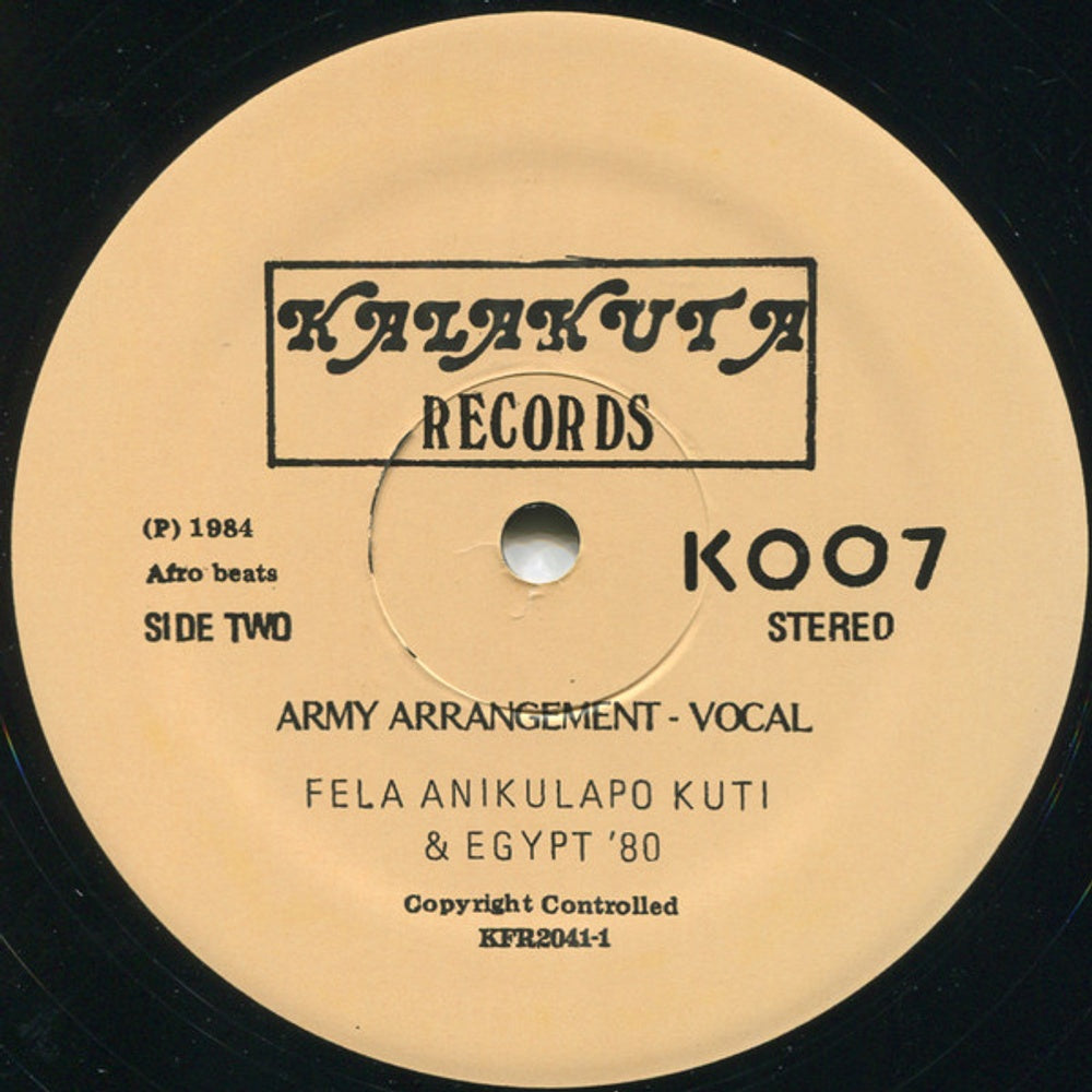Fela Kuti – Army Arrangement (LP Vinyl) Vinyl Record