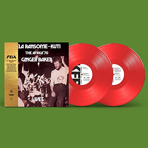 Fela Live With Ginger Baker (Colored Vinyl, Red, Gatefold LP Jacket) (2 Lp's) Vinyl Record