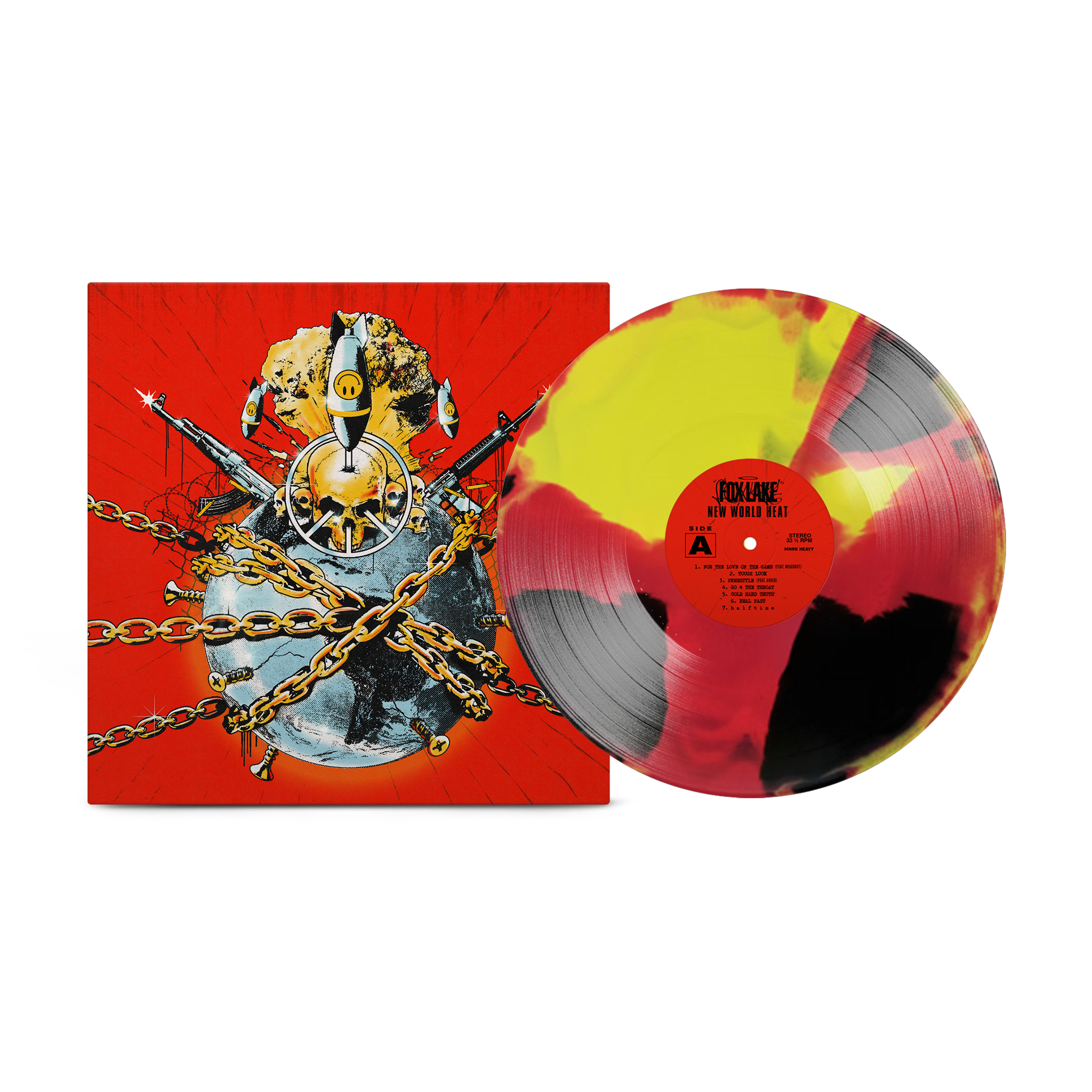 Fox Lake - New World Heat Canary Yellow Magenta and Black Vinyl Record