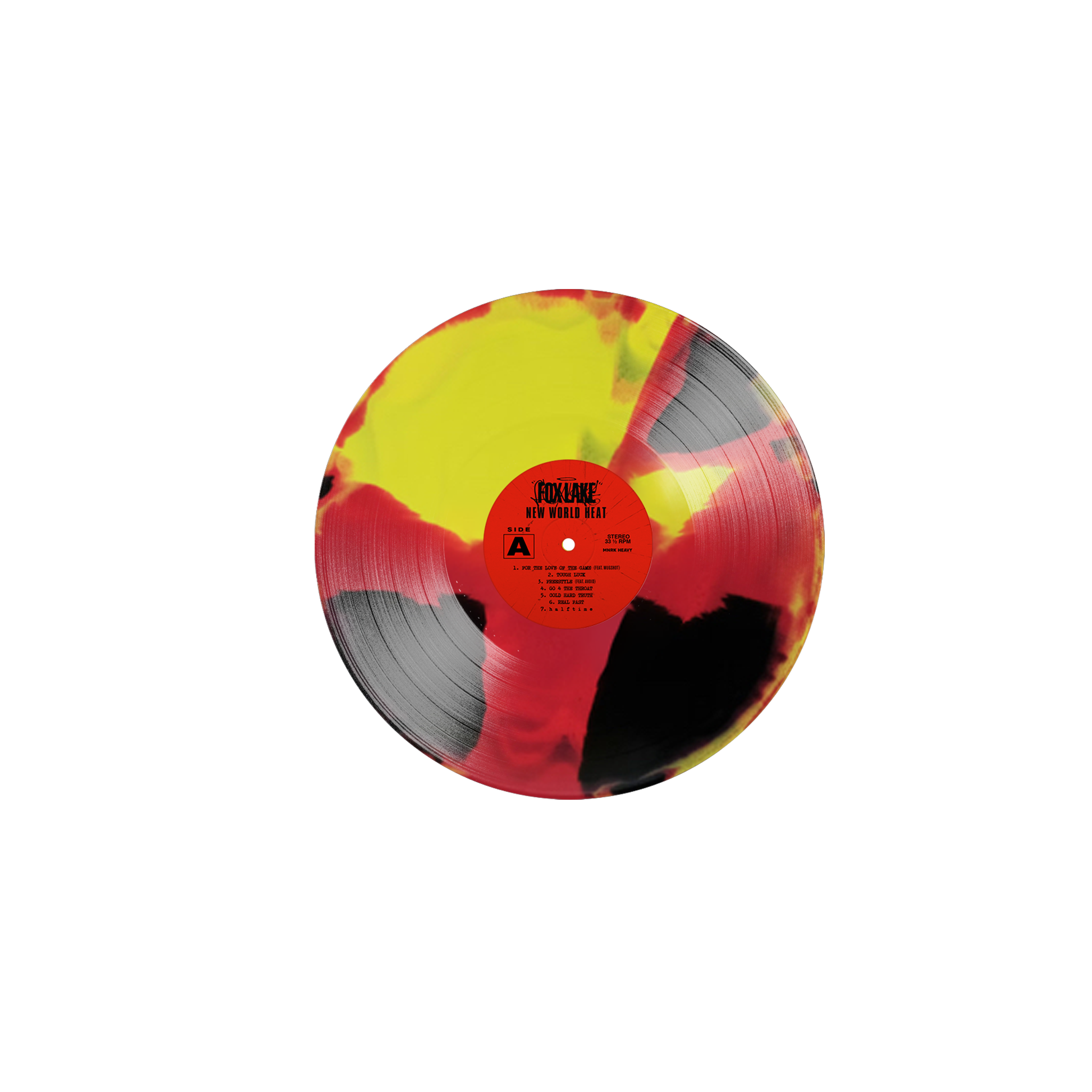 Fox Lake - New World Heat Canary Yellow Magenta and Black Vinyl Record