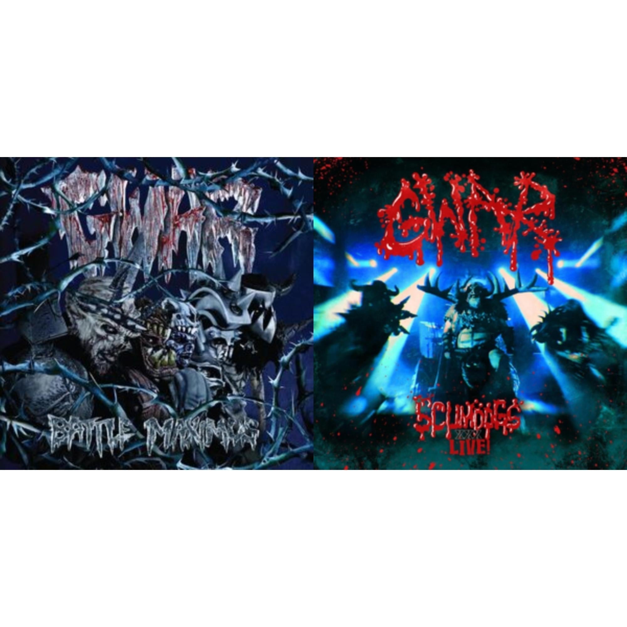 Gwar - Battle Maximus (10Th Anniversary Edition) (Crystal Blue With Dark Blue Swirl Vinyl/2LP) & Scumdogs Xxx Live (2LP/Blue Marbled Vinyl)