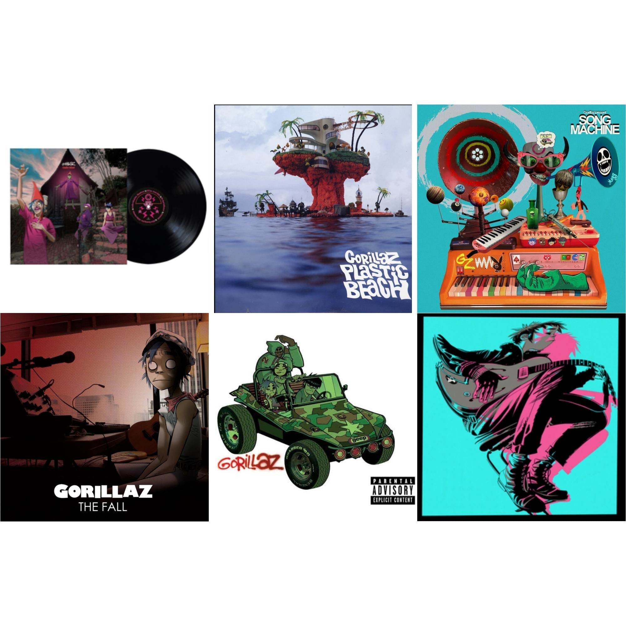 Song Machine: Season One & Fall & Now Now (180G/Dl Code) & Cracker Island & Plastic Beach (2LP) & Gorillaz