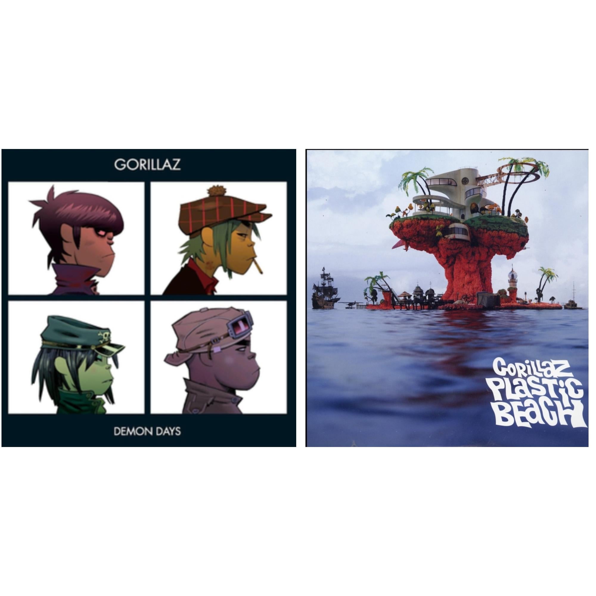 Gorillaz - Demon Days (2LP) & Plastic Beach (2LP)