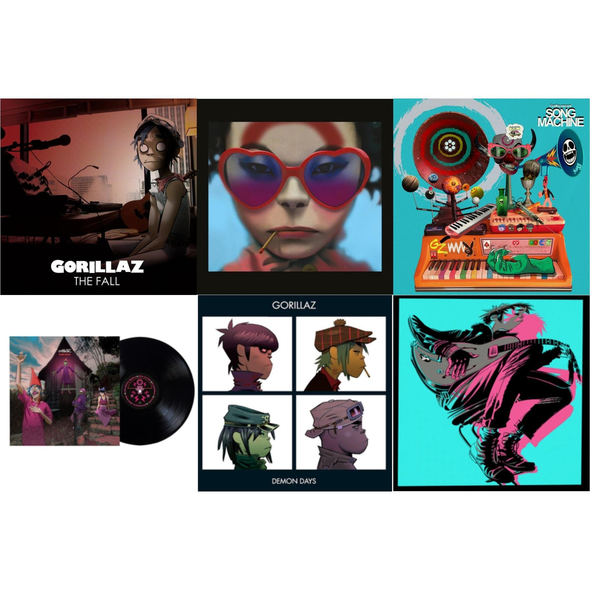 Song Machine: Season One & Fall & Now Now (180G/Dl Code) & Humanz (X) (2LP/180G Vinyl) & Cracker Island & Demon Days (2LP)