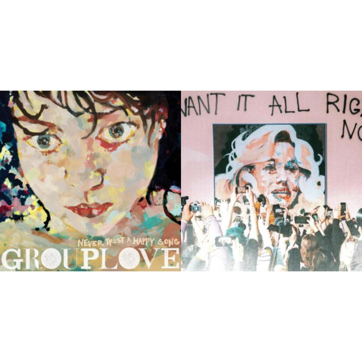 Never Trust A Happy Song (Green LP Vinyl) & I Want It All Right Now (Baby Pink LP Vinyl)