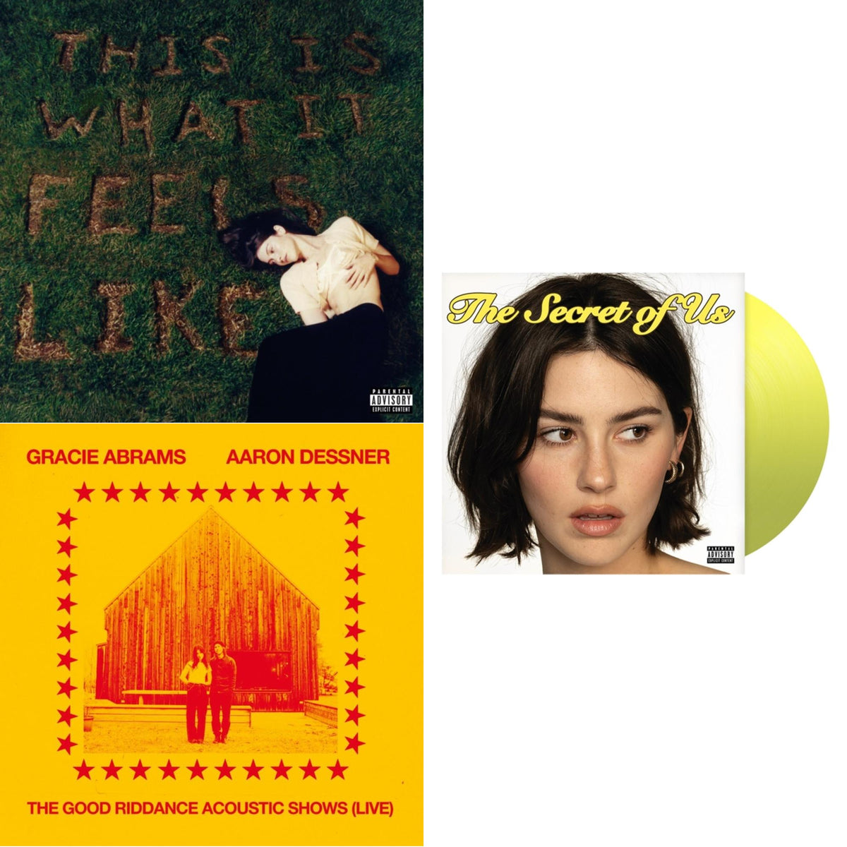This Is What It Feels Like (X) & Good Riddance Acoustic Shows (Live) (Magenta LP Vinyl) & Secret Of Us (X) (Yellow LP Vinyl)
