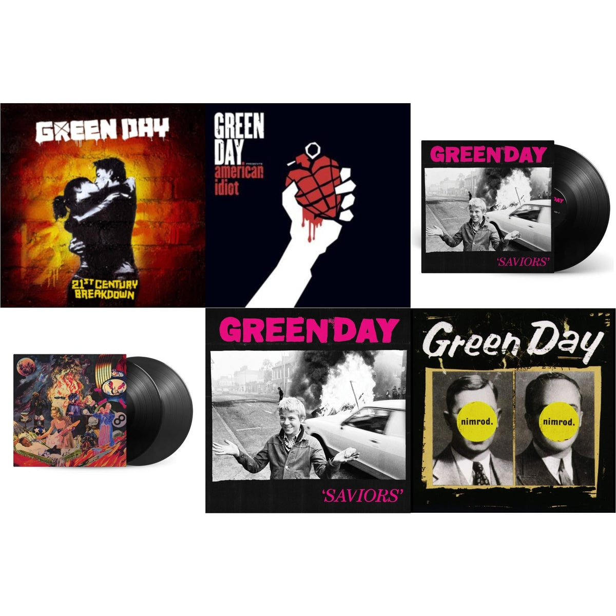 Saviors (180G/Deluxe LP Vinyl) & Saviors & Insomniac (25Th Anniversary/2LP) & Nimrod & 21St Century Breakdown & American Idiot (W/Poster)