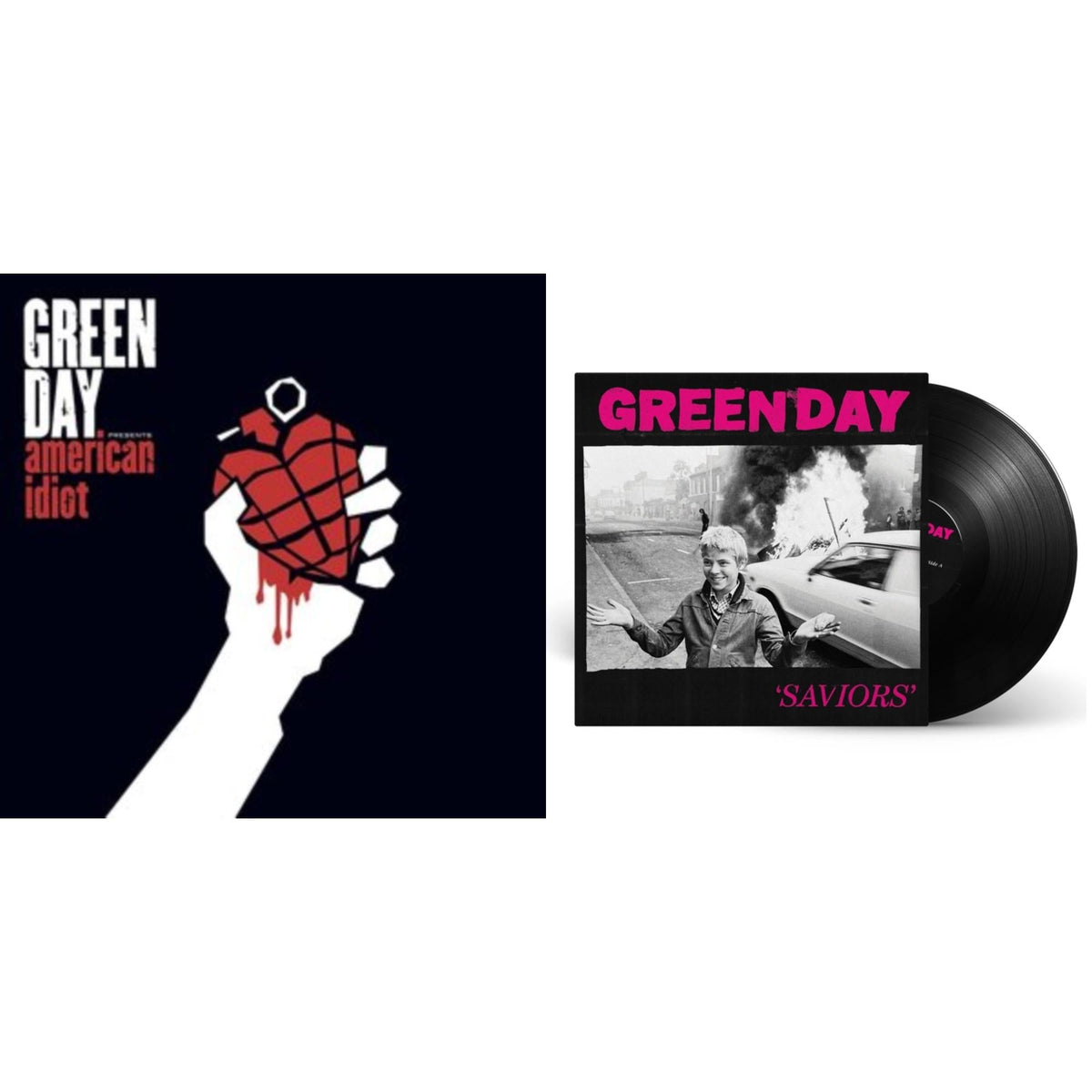 Green Day - American Idiot (W/Poster) & Saviors - LP Vinyl Bundle