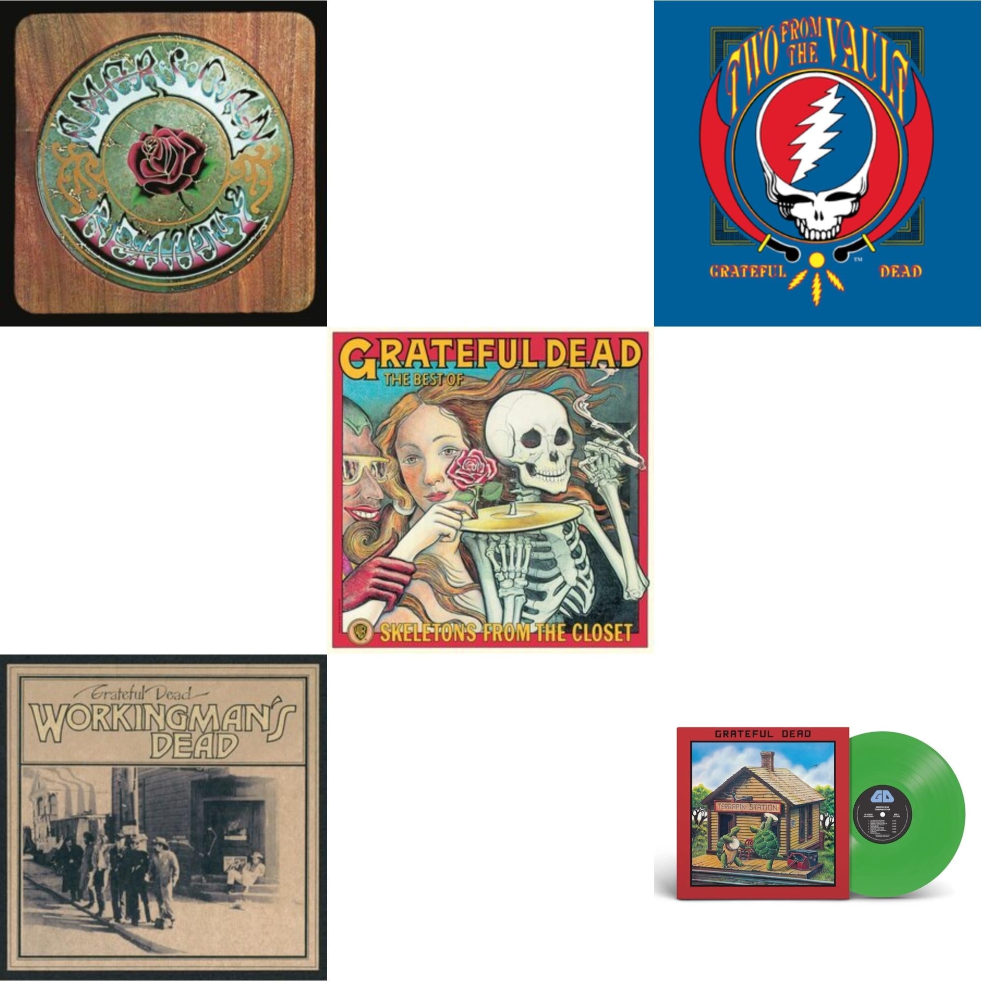 Grateful Dead - American Beauty & Workingman's Dead (180G) & Skeletons From The Closet: The Best Of Grateful Dead & Two From The Vault & Terrapin Station (Emerald Green LP Vinyl) (Syeor)