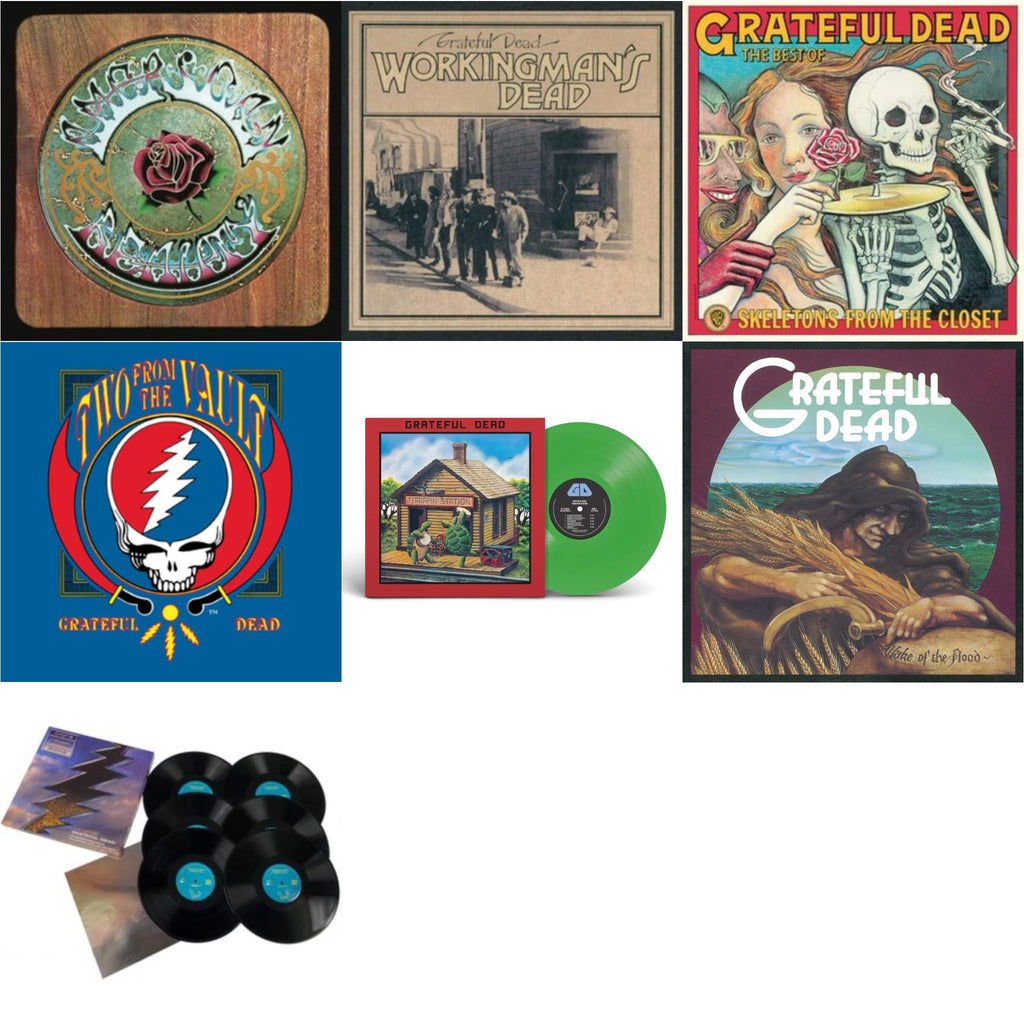 Grateful Dead - American Beauty & Workingman's Dead (180G) & Skeletons From The Closet: The Best Of Grateful Dead & Two From The Vault & Terrapin Station (Emerald Green LP Vinyl) (Syeor) & Wake Of The Flood (50Th Anniversary Remaster) & Dick’S Picks