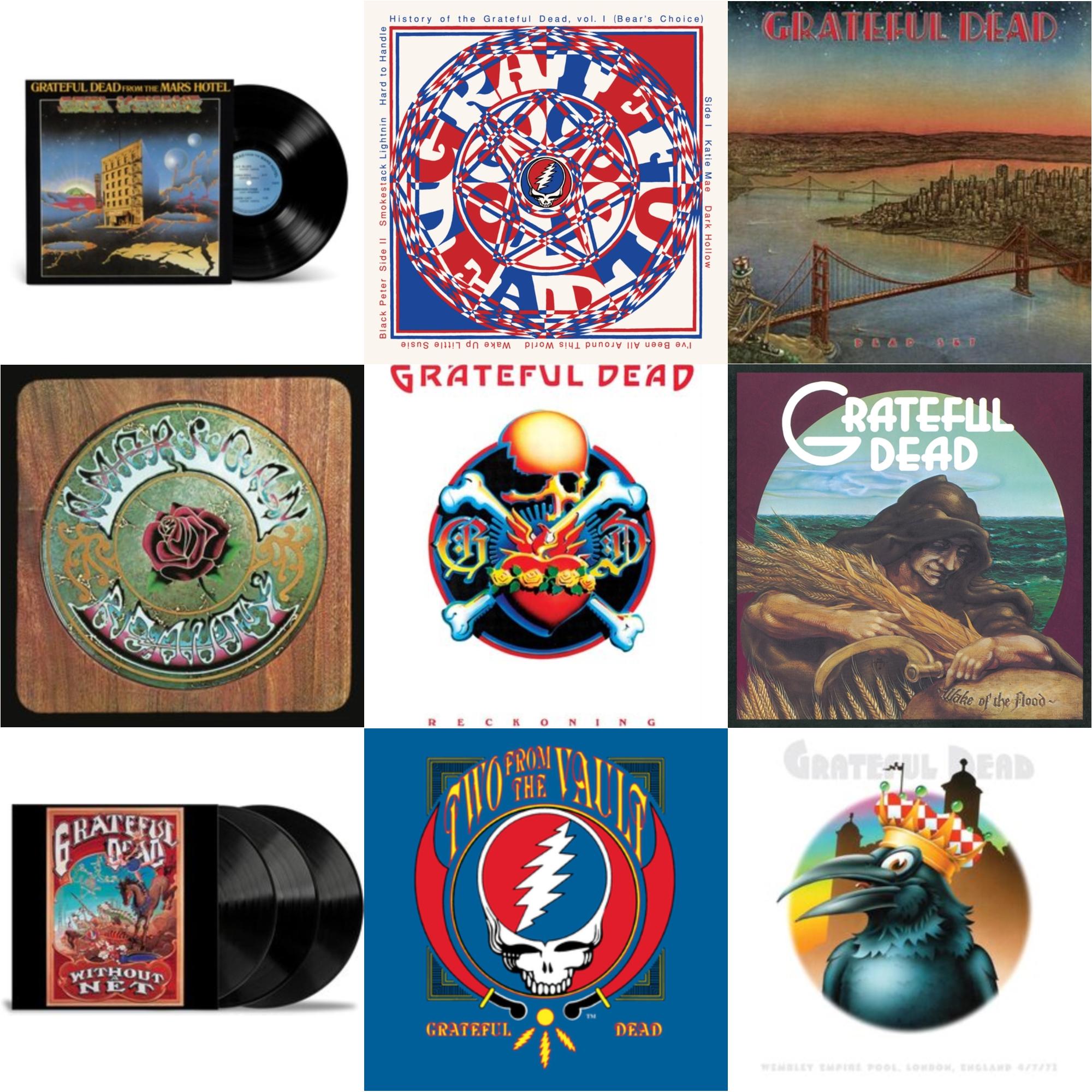 Grateful Dead - From The Mars Hotel (50Th Anniversary/Remaster) & Reckoning (2LP) & Dead Set (X) (2LP) & Without A Net (3LP) & Wake Of The Flood (50Th Anniversary Remaster) & History Of The Grateful Dead Vol. 1 & Wembley Empire Pool, London, England