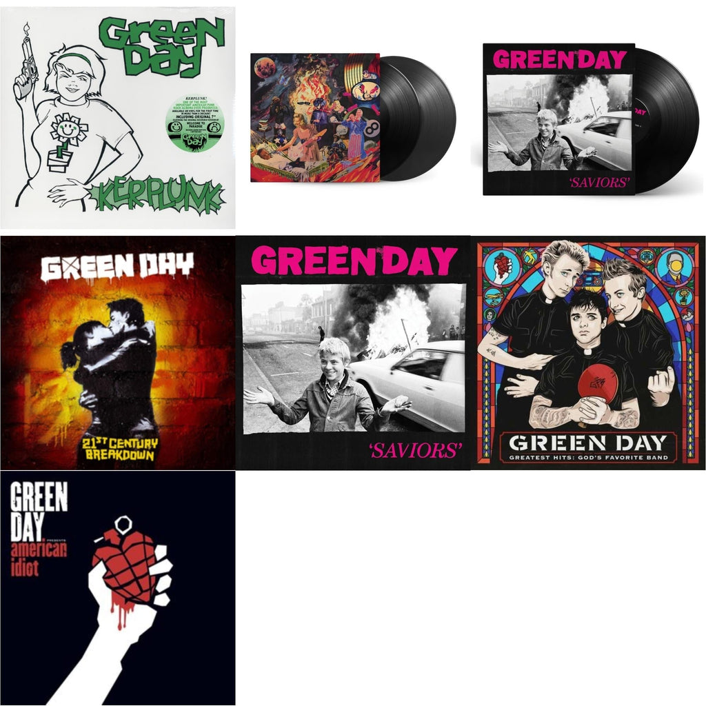 Green Day - Kerplunk (120G/7Inch Single) & Insomniac (25Th Anniversary/2LP) & Saviors & 21St Century Breakdown & Saviors (180G/Deluxe LP Vinyl) & Greatest Hits: God's Favorite Band (X) & American Idiot (W/Poster)