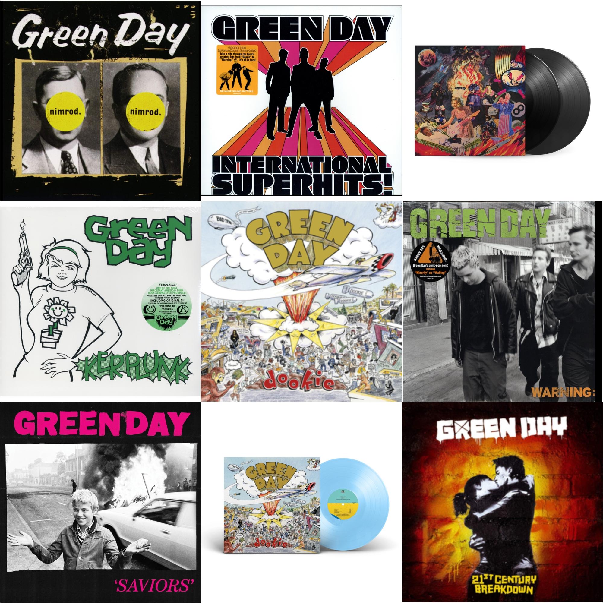 Warning & International Superhits & Dookie (X) (Baby Blue LP Vinyl) & Saviors (180G/Deluxe LP Vinyl) & Insomniac (25Th Anniversary/2LP) & Nimrod & 21St Century Breakdown & Kerplunk (120G/7Inch Single) & Dookie