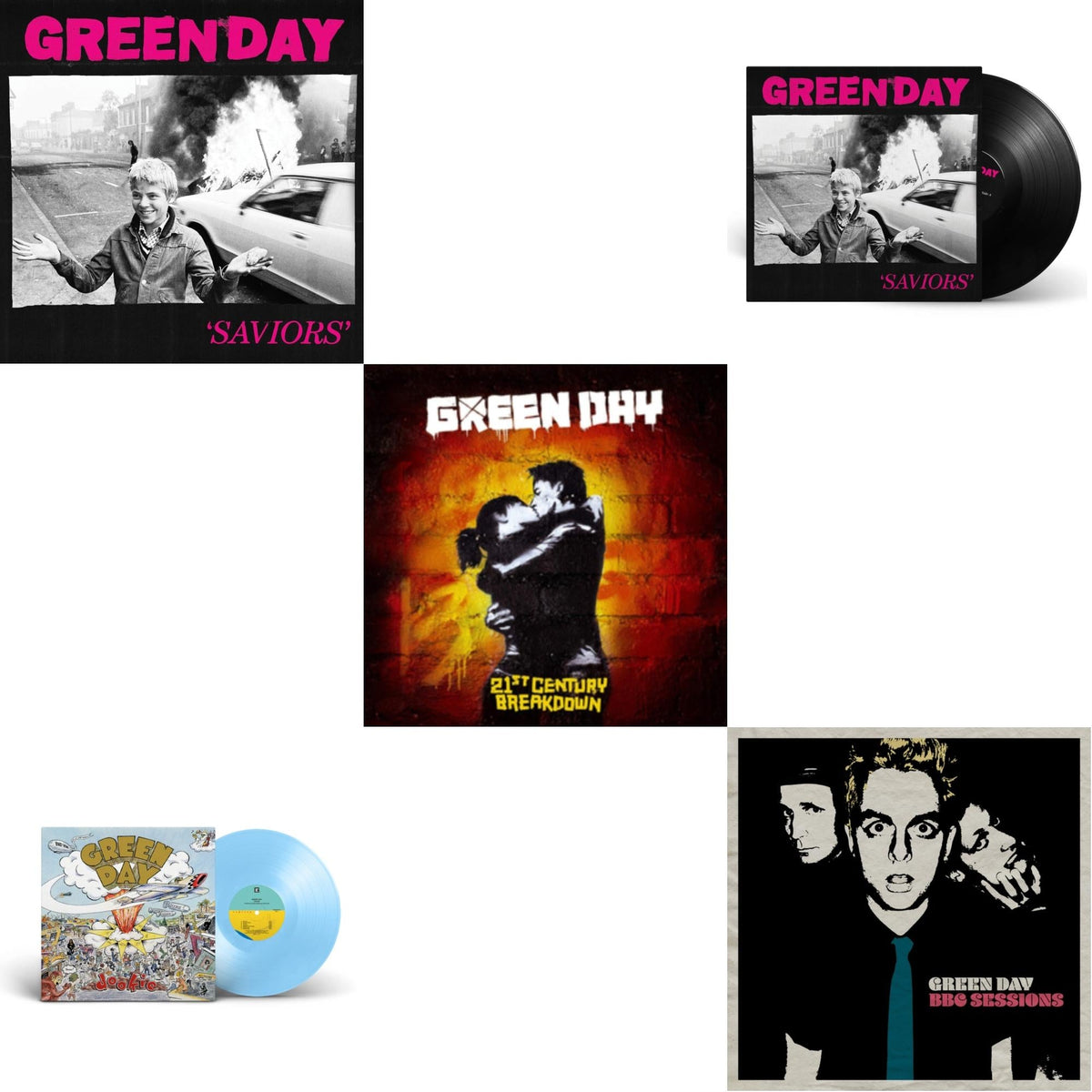Dookie (X) (Baby Blue LP Vinyl) & Saviors (180G/Deluxe LP Vinyl) & Saviors & Bbc Sessions (X) (2LP) & 21St Century Breakdown