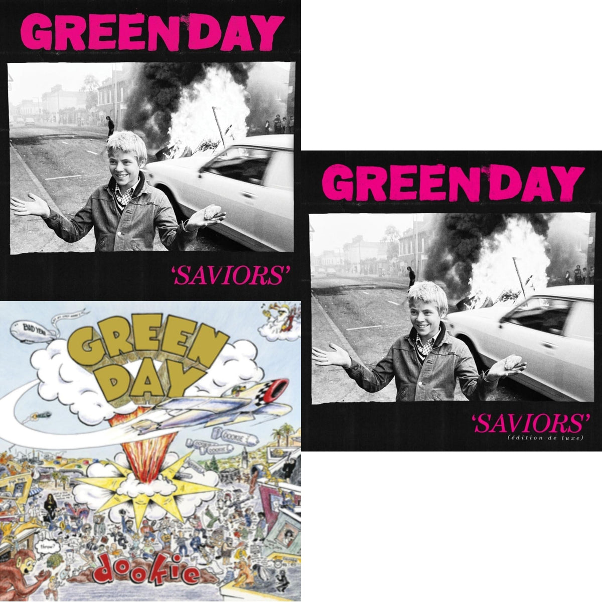 Saviors (Edition De Luxe/2LP/Hot Pink W/ White Splatter Vinyl) & Saviors (180G/Deluxe LP Vinyl) & Dookie