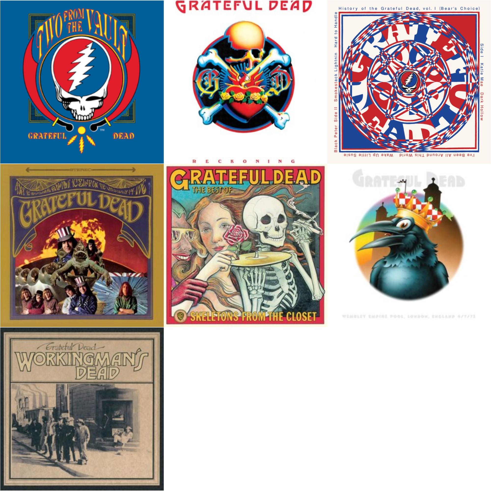 Reckoning (2LP) & History Of The Grateful Dead Vol. 1 & Wembley Empire Pool, London, England 4/7/1972 (Live) (5LP/180G) & Grateful Dead & Workingman's Dead (180G) & Skeletons From The Closet: The Best Of Grateful Dead & Two From The Vault